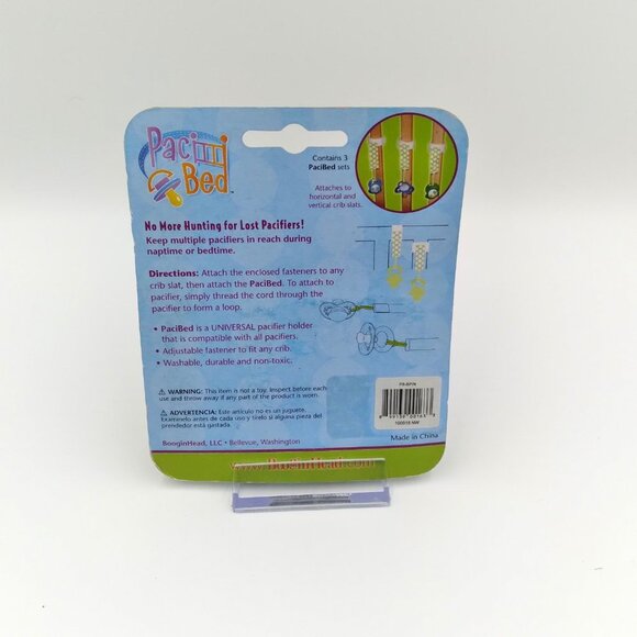 Baby And More Booginhead Pacibed Cot Dummy Holder Chain Blue - Set of 2 - Picture 4 of 4